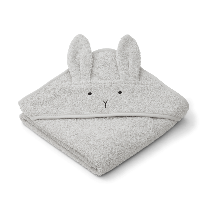 Albert Badetuch mit Kapuze 70x70 cm - Rabbit dumbo grey - Liewood