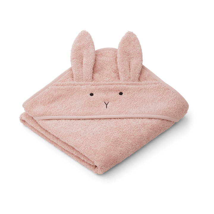 Albert Badetuch mit Kapuze 70x70 cm - Rabbit rose - Liewood