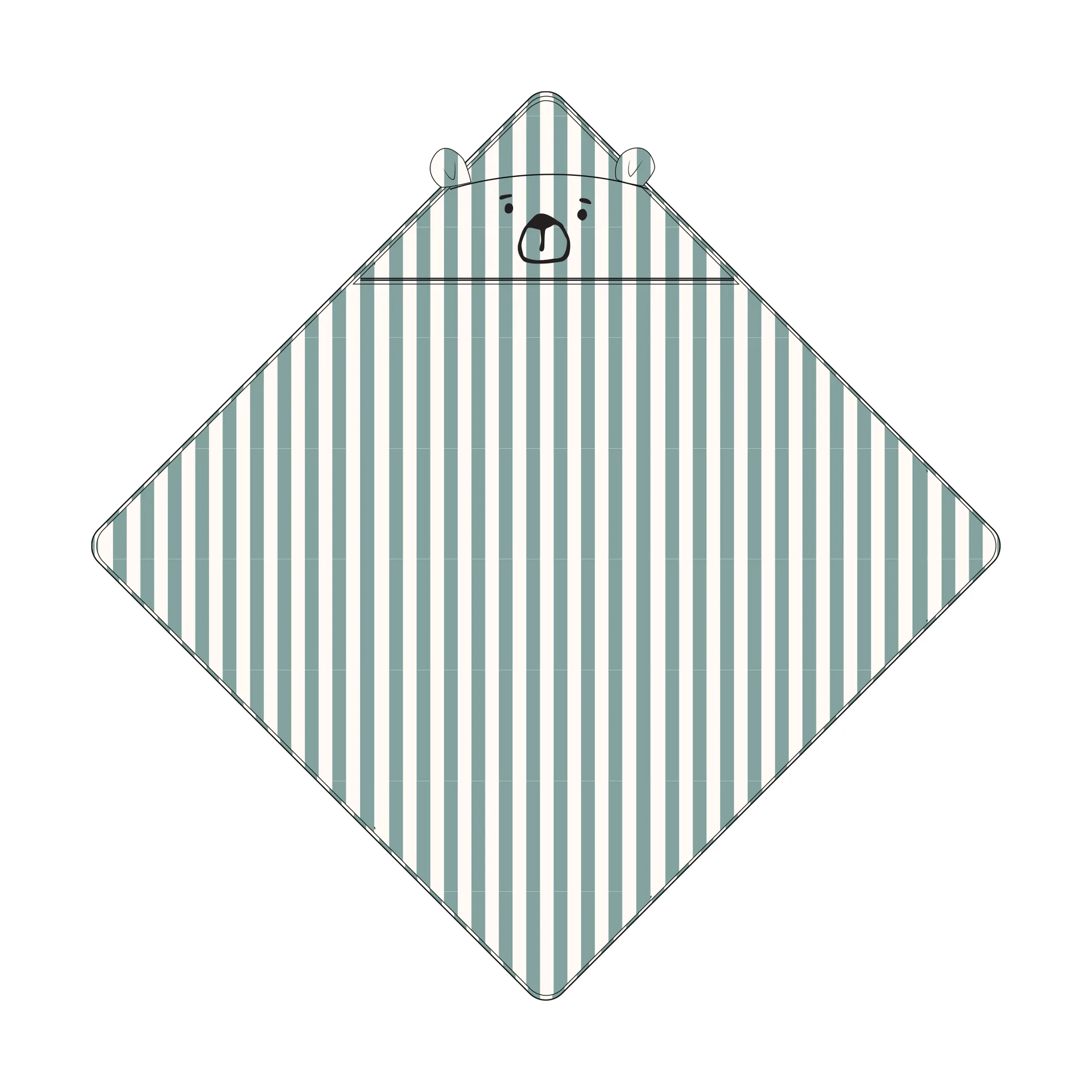 Albert Kapuzenhandtuch 70x70 cm, Peppermint-creme de la creme Liewood