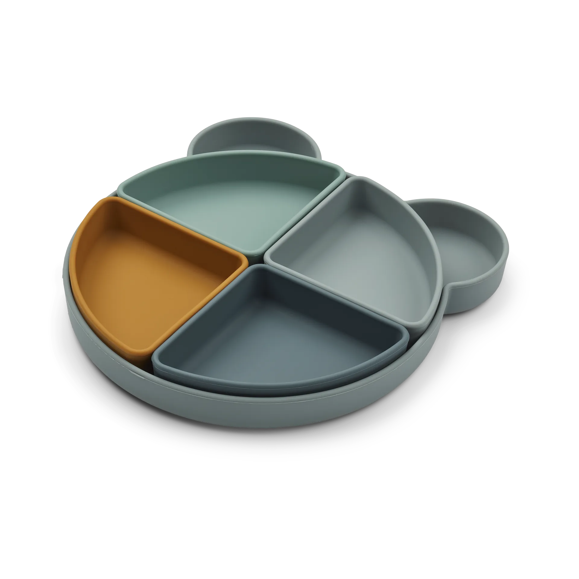 Arne Kinderteller + 4 Schalen, Mr bear blue fog multi mix Liewood