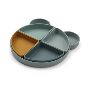 Arne Kinderteller + 4 Schalen - Mr bear blue fog multi mix - Liewood