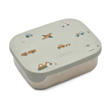 Arthur Brotdose 13,5x17 cm - Vehicles-dove blue mix - Liewood