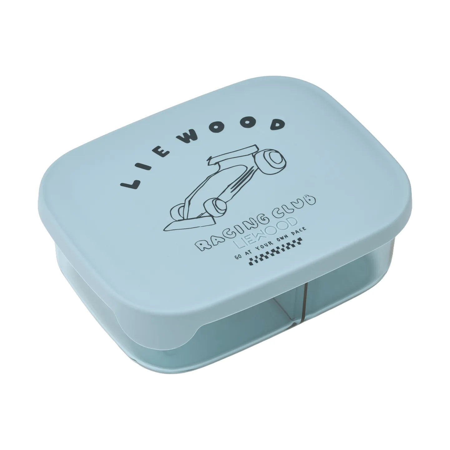 Arthur Tritan Brotdose 13,5x17 cm, Race cars-Beach blue Liewood
