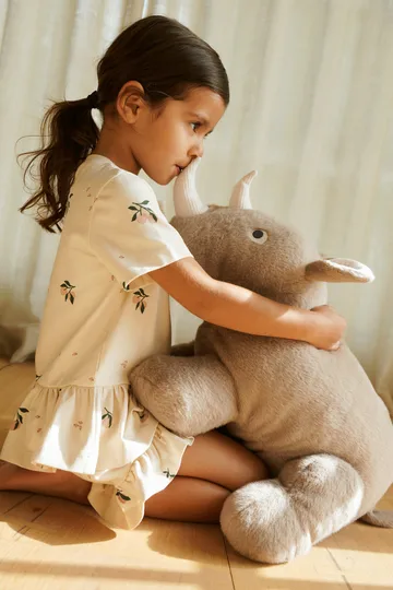 Barnaby Rhino Kuscheltier Nashorn large - Stone beige - Liewood