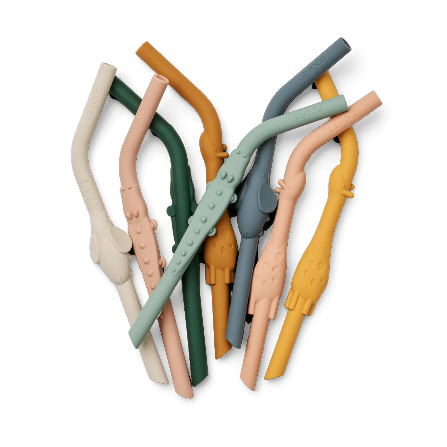 Carlson All Together Trinkhalme 8-teilig, Yellow mellow multi mix Liewood