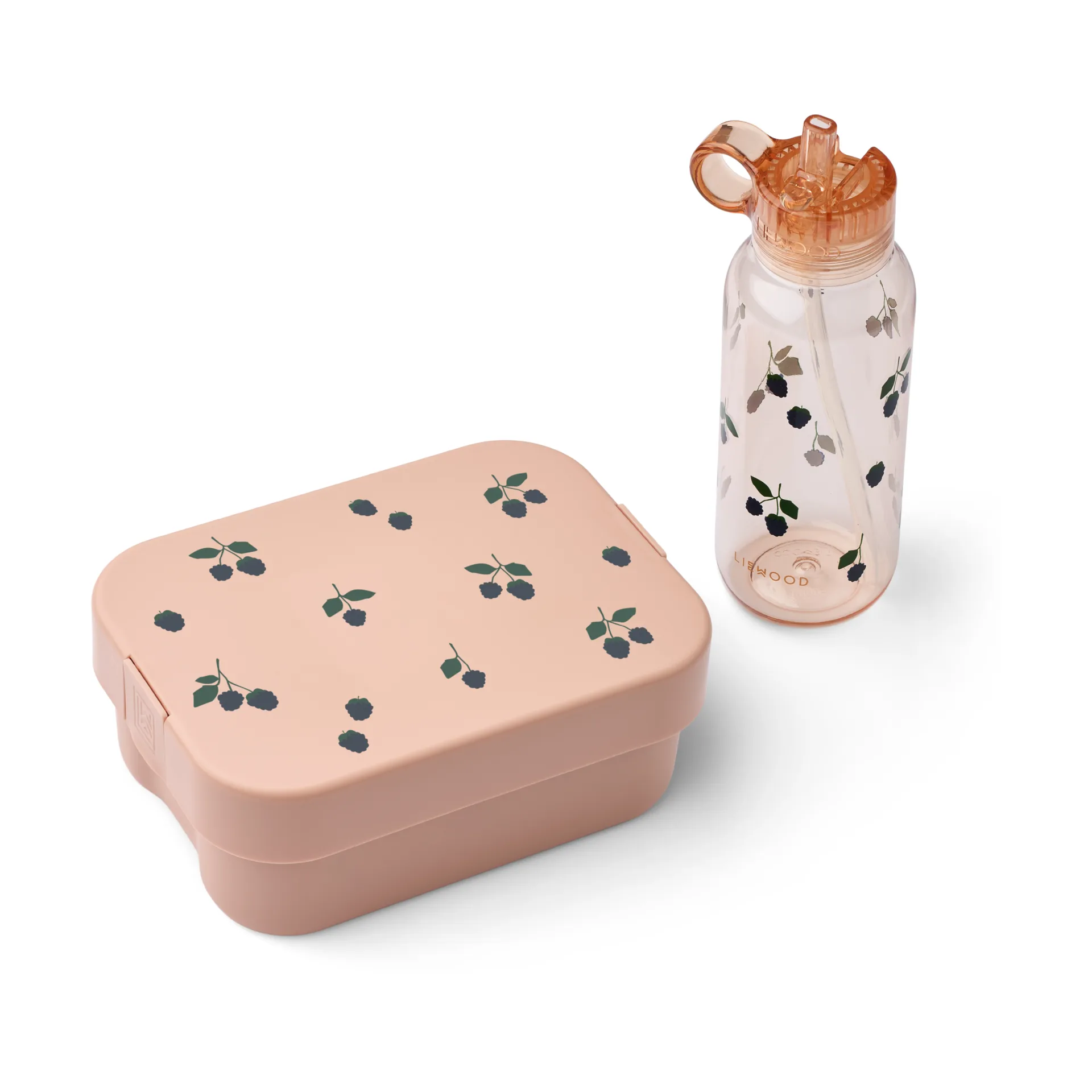 Chelsey bedruckte Lunchbox Set 2-teilig, Berry-Pale Tuscany Liewood