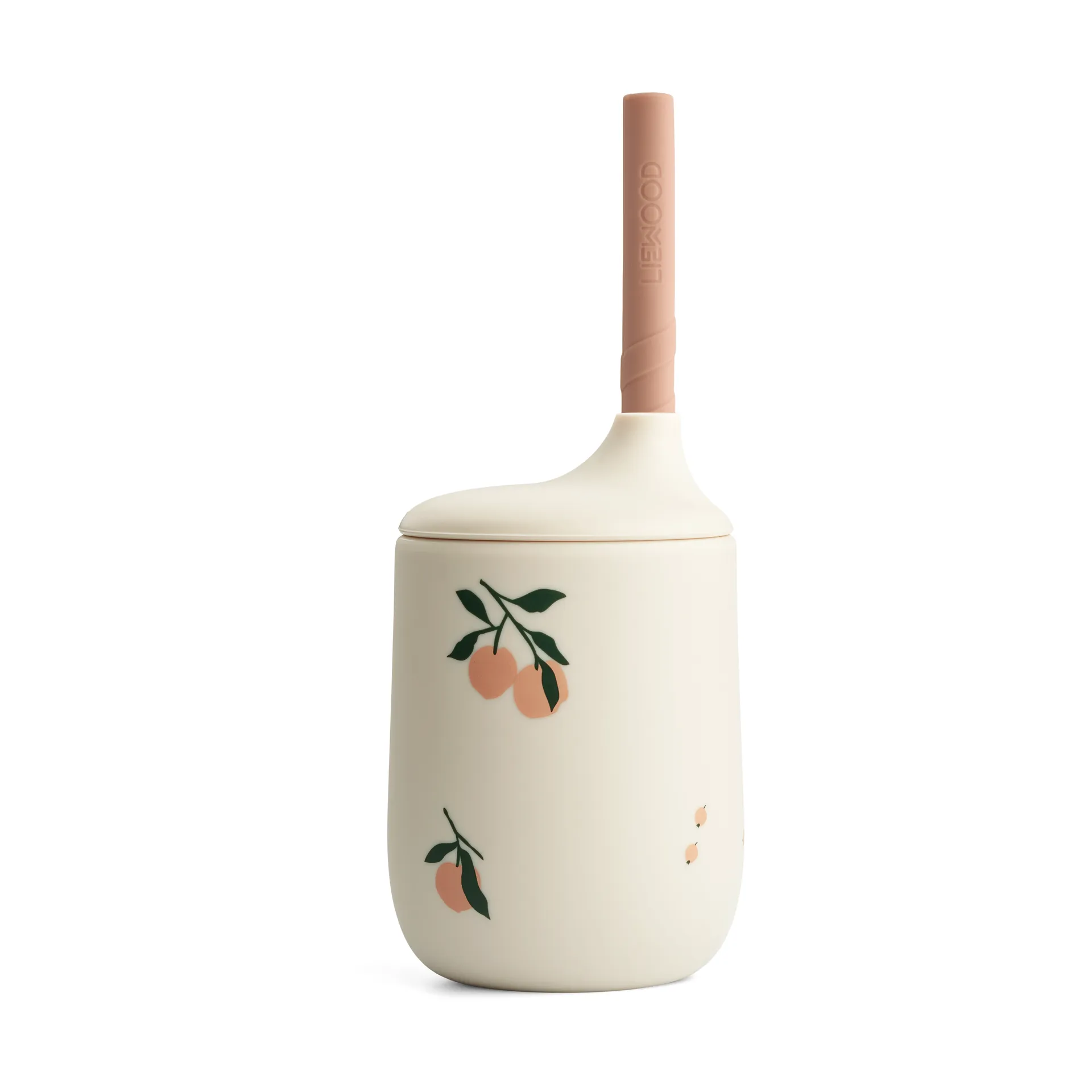 Ellis printed Sippy Cup Trinklernbecher mit Strohhalm 23 cl, Peach-Sea shell mix Liewood