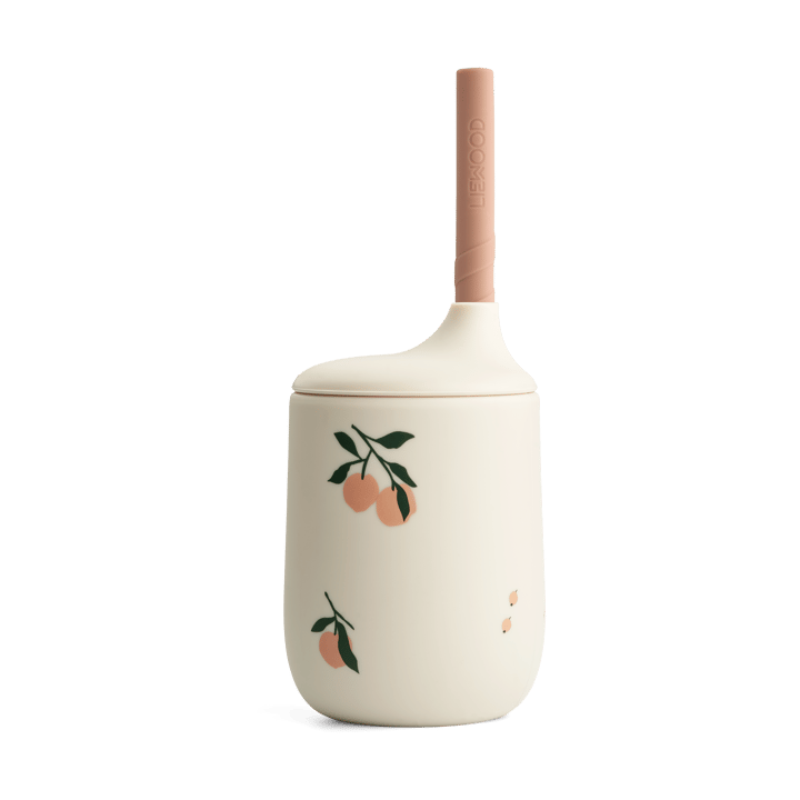 Ellis printed Sippy Cup Trinklernbecher mit Strohhalm 23 cl - Peach-Sea shell mix - Liewood