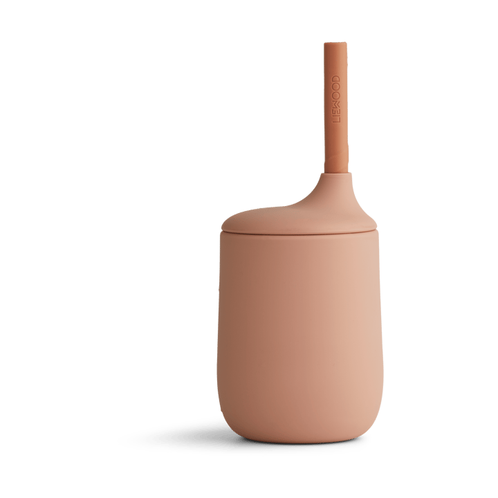Ellis sippy cup Trinklernbecher mit Strohhalm 23 cl - Dark rose-terracotta mix - Liewood