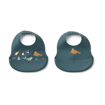 Ember bedrucktes Lätzchen 2-teilig - Arctic Sea-Ocean view - Liewood