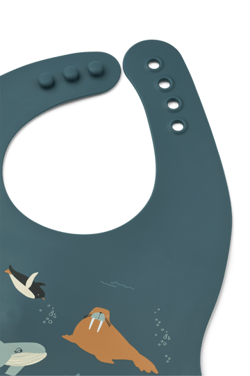 Ember bedrucktes Lätzchen 2-teilig - Arctic Sea-Ocean view - Liewood