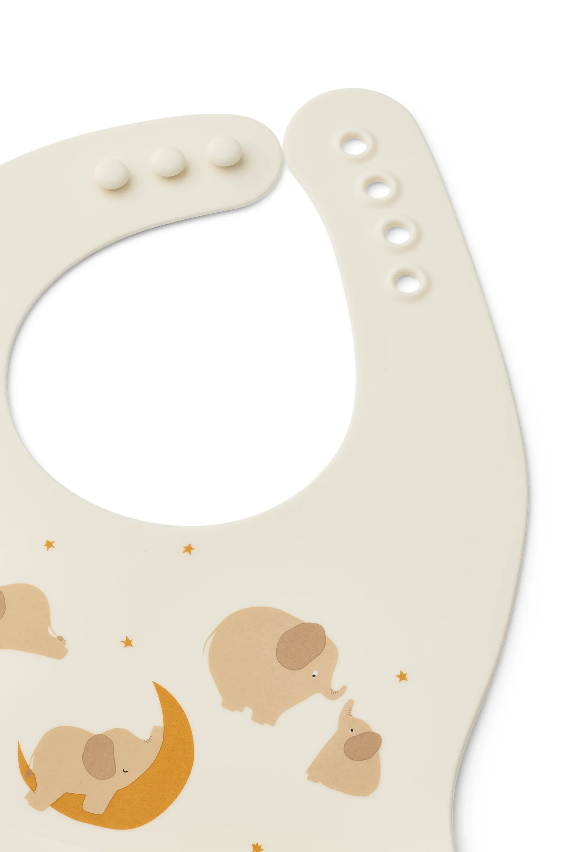 Ember bedrucktes Lätzchen 2-teilig, Elephant-Creme de la creme Liewood