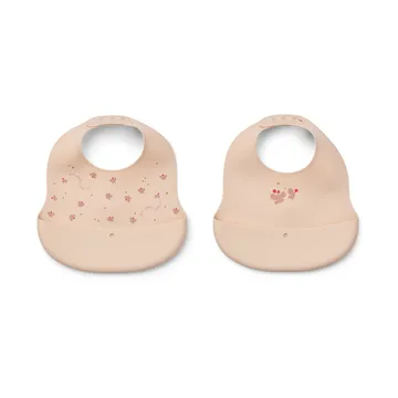 Ember bedrucktes Lätzchen 2-teilig - Mini Butterfly-apple blossom - Liewood