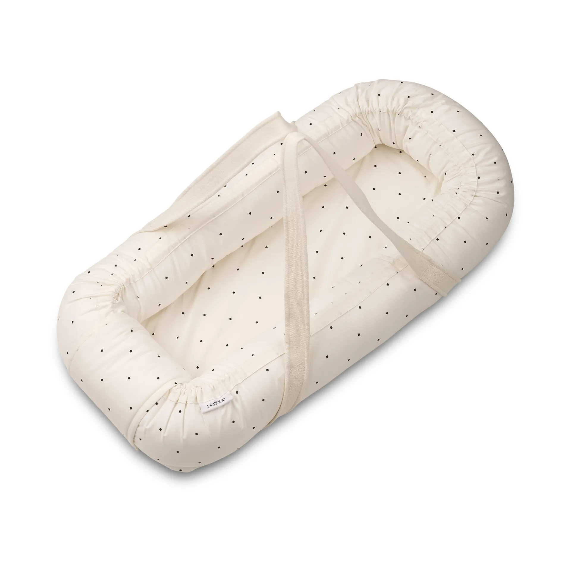 Gro printed Babynest, Classic dot creme de la creme Liewood