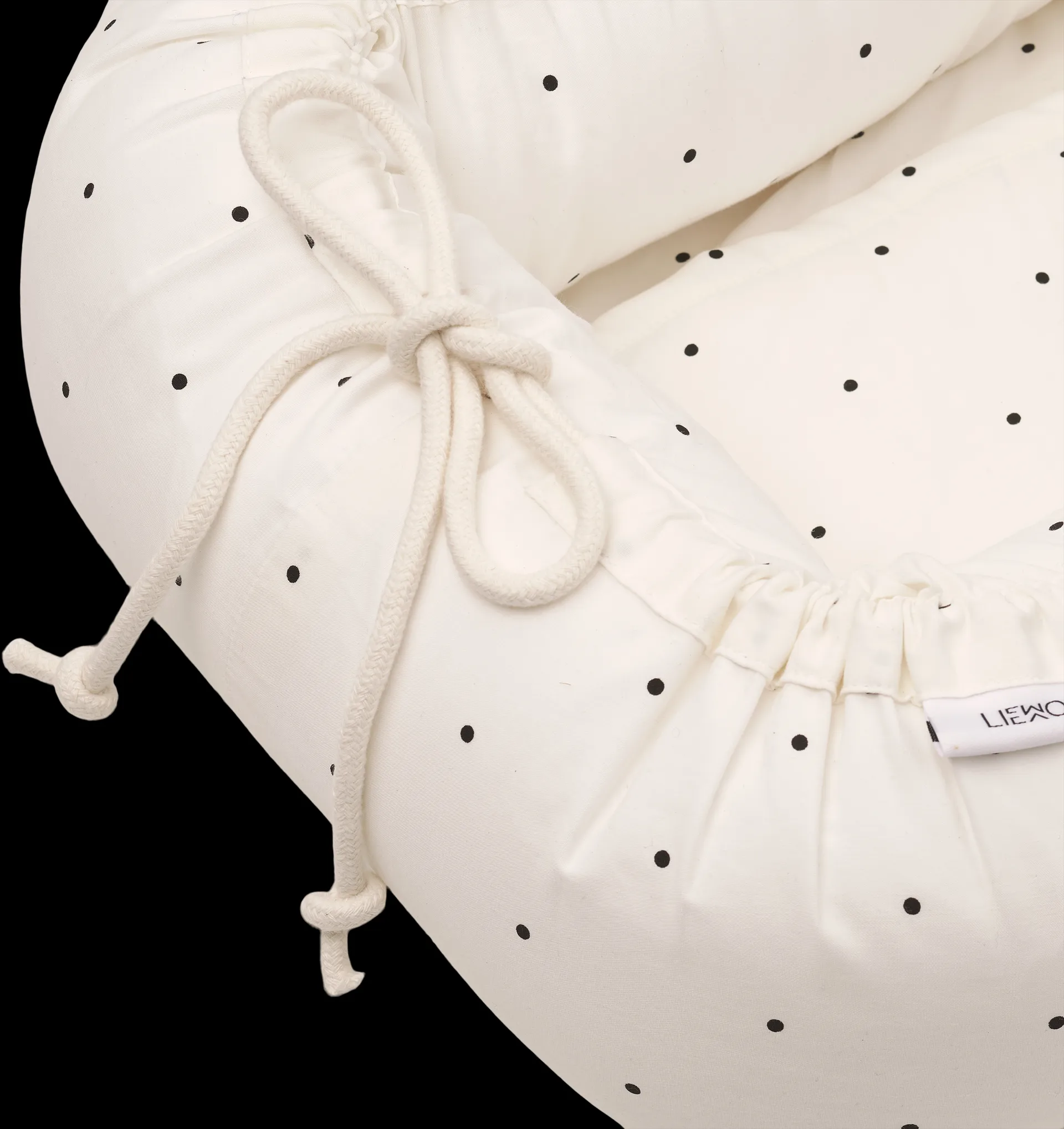 Gro printed Babynest, Classic dot creme de la creme Liewood