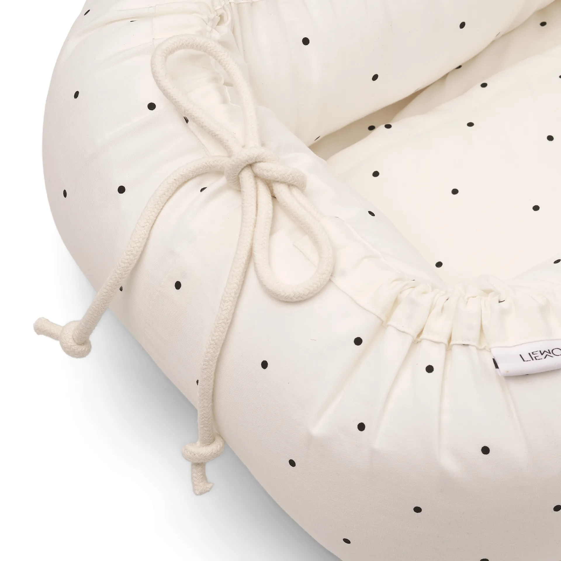 Gro printed Babynest, Classic dot creme de la creme Liewood
