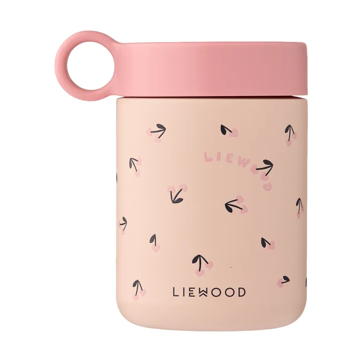 Kiani bedruckte Thermosflasche - Mini cherry heart-rosey - Liewood