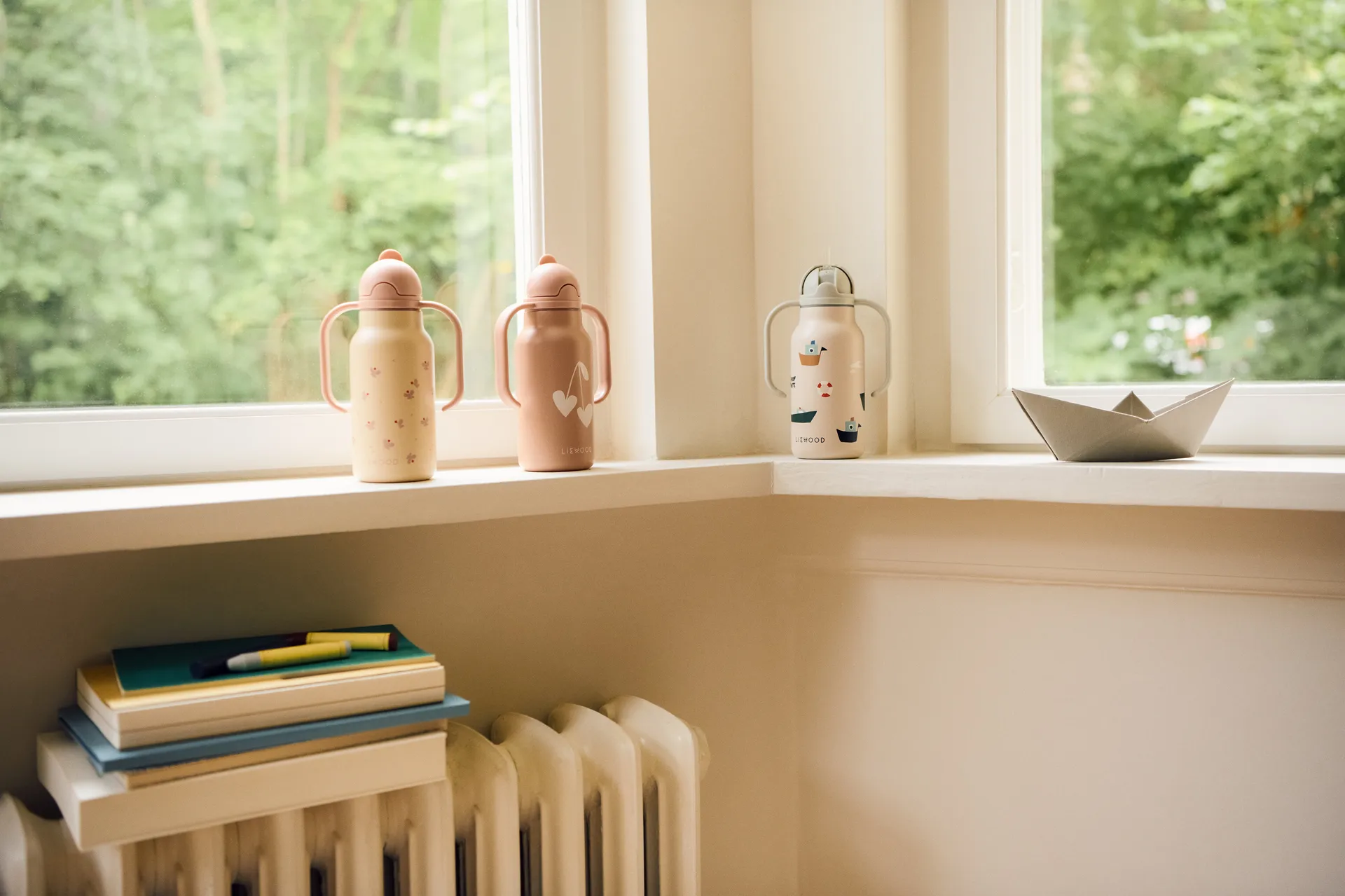 Kimmie Wasserflasche 25 cl, Mini Butterfly-apple blossom Liewood