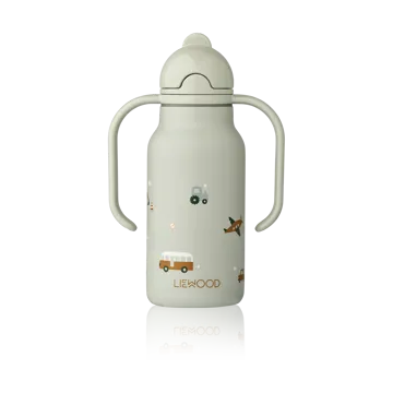 Kimmie Wasserflasche 25 cl - Vehicles-Dove blue - Liewood