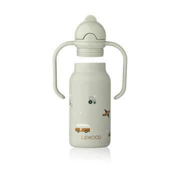 Kimmie Wasserflasche 25 cl - Vehicles-Dove blue - Liewood