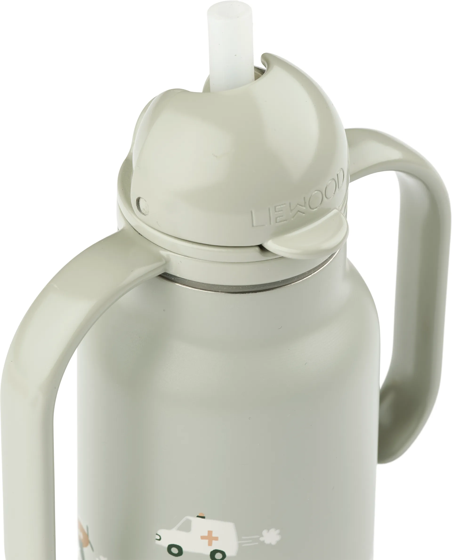 Kimmie Wasserflasche 25 cl, Vehicles-Dove blue Liewood