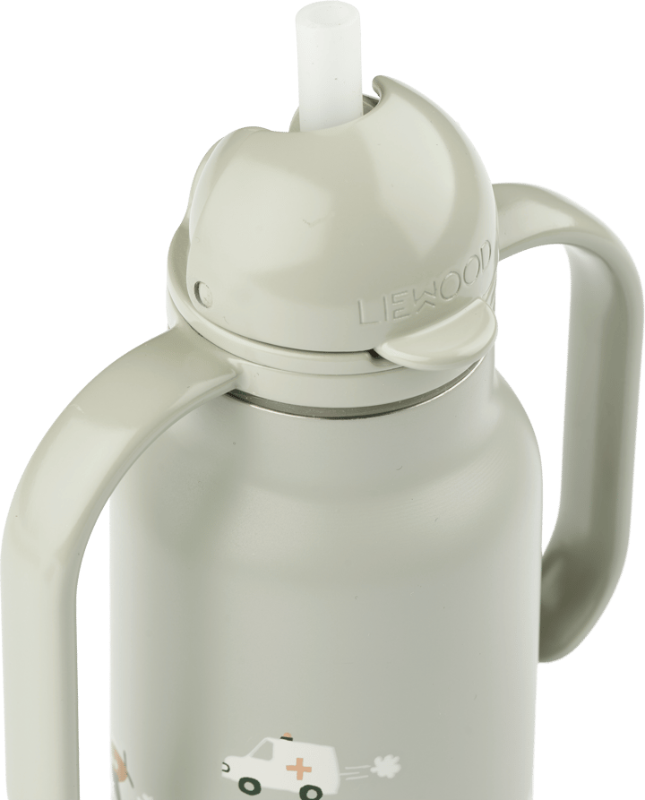 Kimmie Wasserflasche 25 cl, Vehicles-Dove blue Liewood