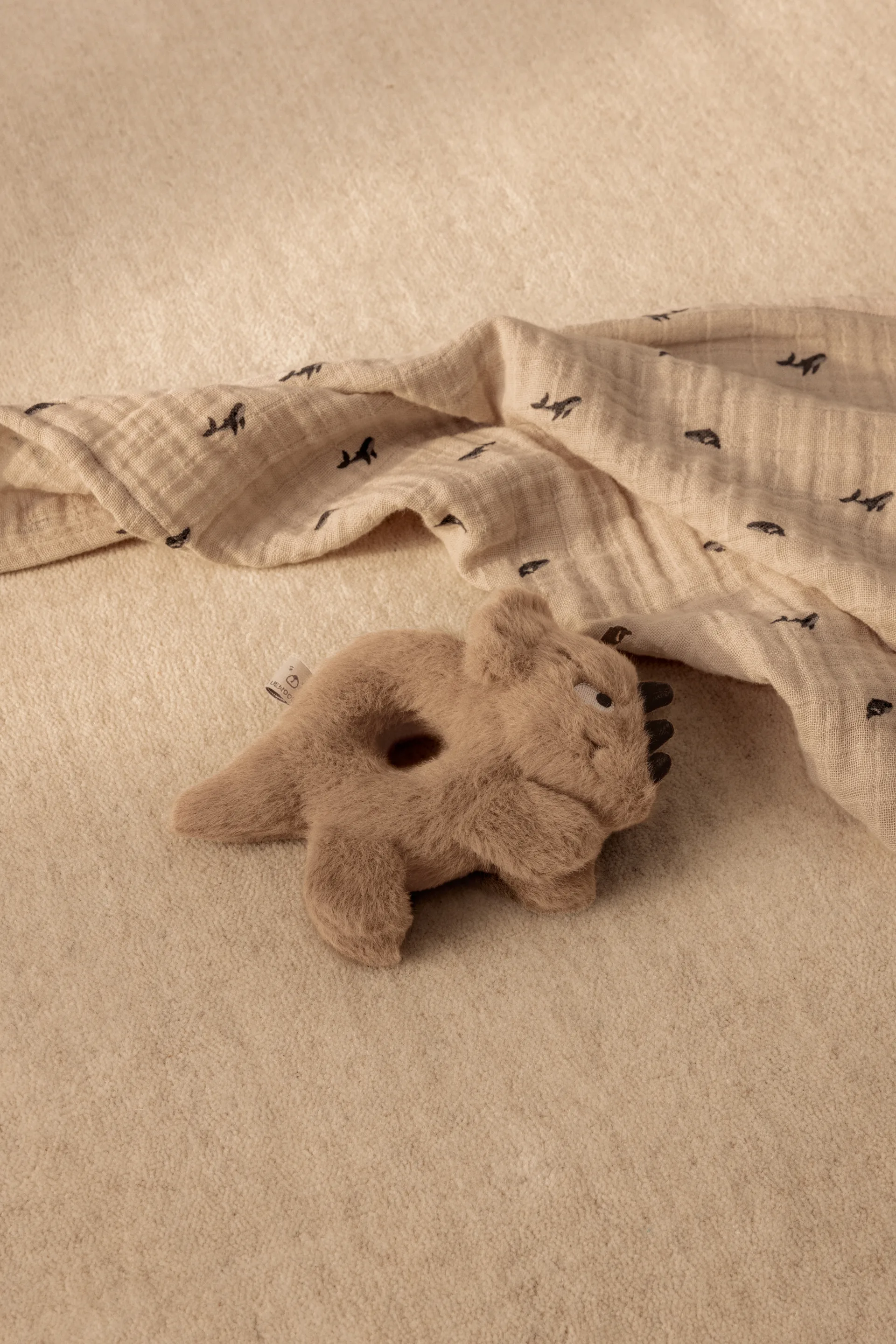 Lewis muslin Tuch 2er-Pack 65x65 cm, Mini whale-Sandy Liewood