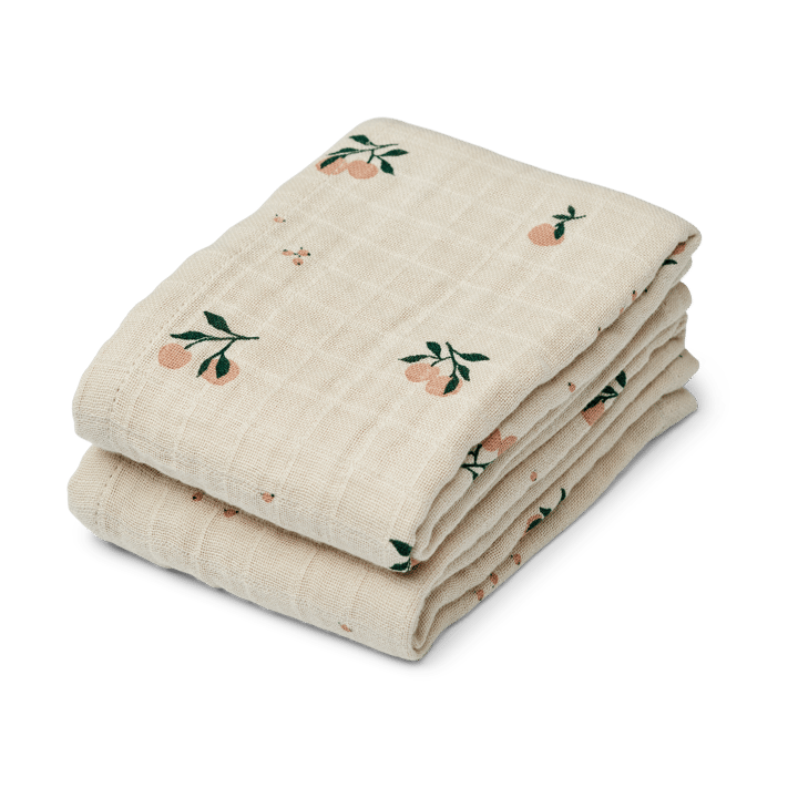 Lewis muslin Tuch 2er-Pack 65x65 cm - Peach-Sea shell mix - Liewood