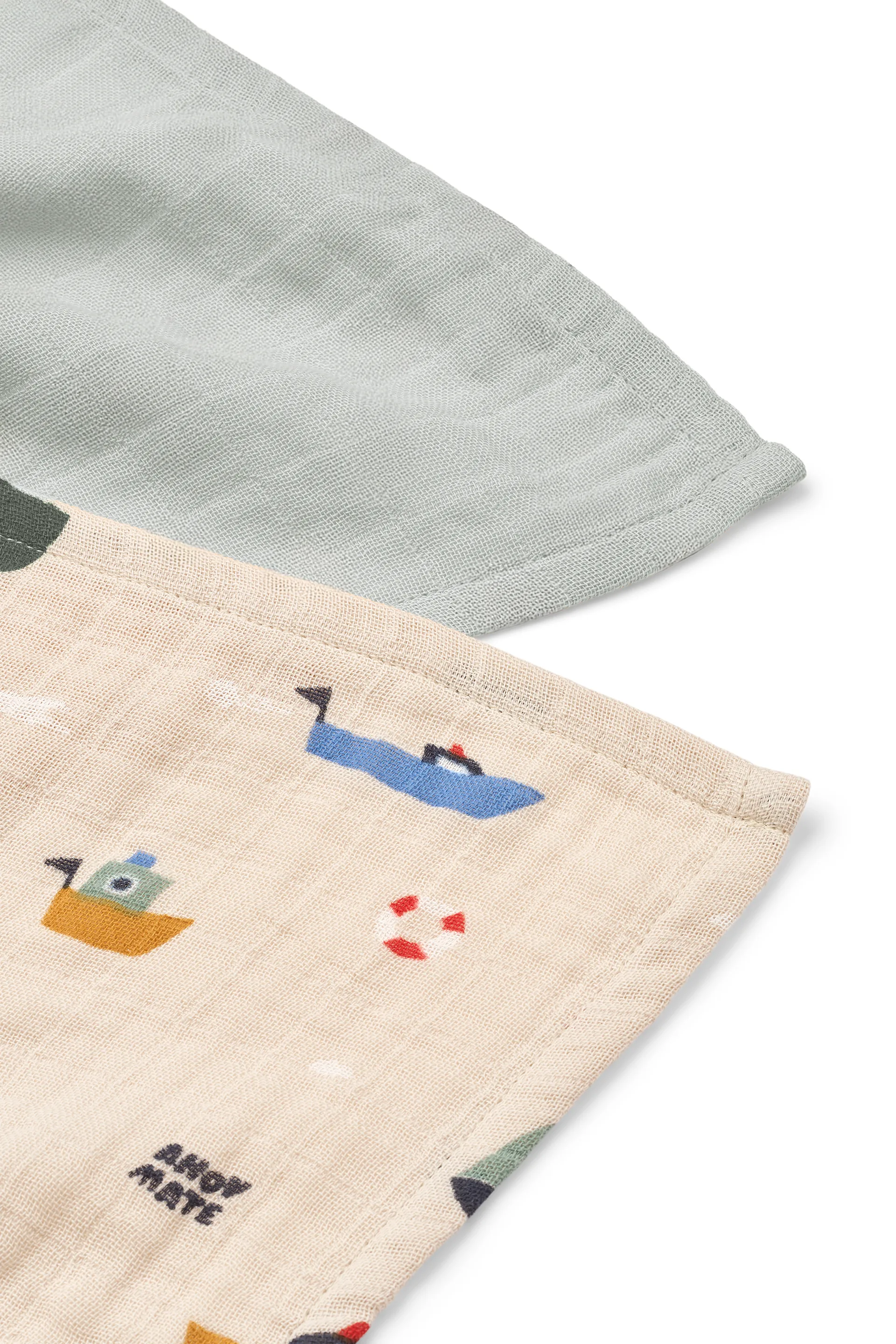 Lewis muslin Tuch 2er-Pack 65x65 cm, Sailing-dove blue mix Liewood