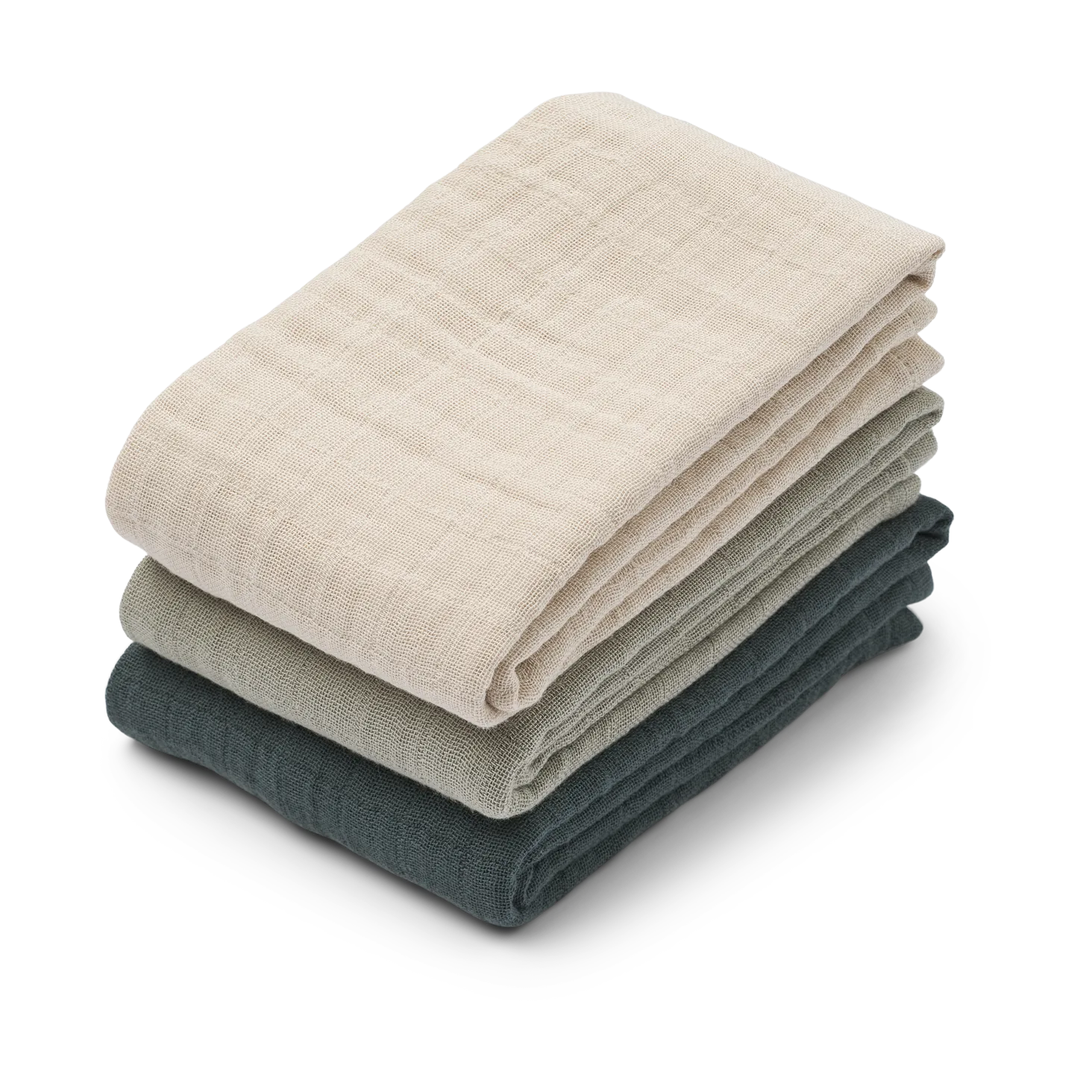 Lewis Musselin-Tuch 3-teilig 65x65 cm, Dove blue mix Liewood