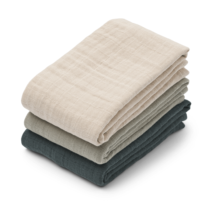 Lewis Musselin-Tuch 3-teilig 65x65 cm - Dove blue mix - Liewood