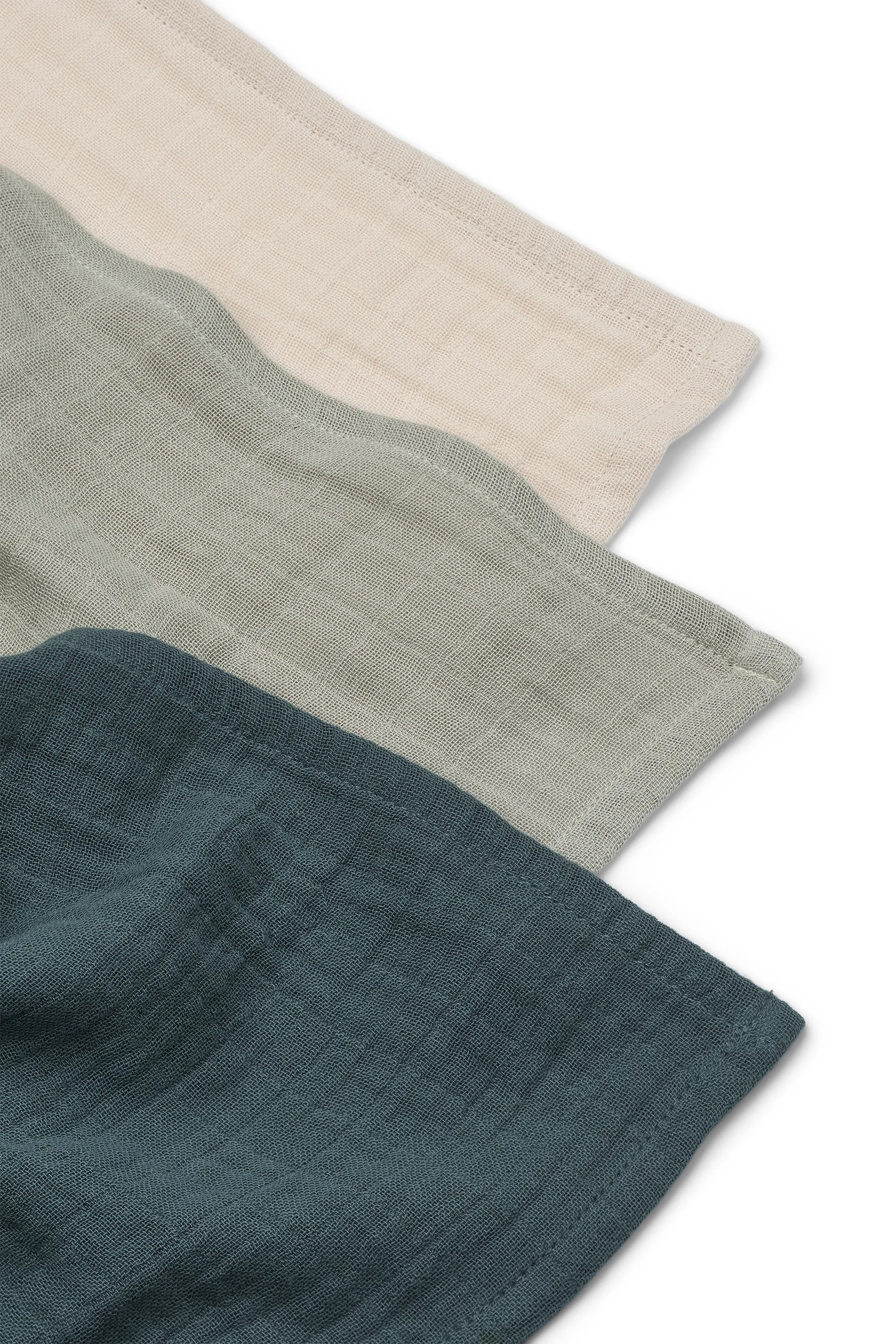Lewis Musselin-Tuch 3-teilig 65x65 cm, Dove blue mix Liewood