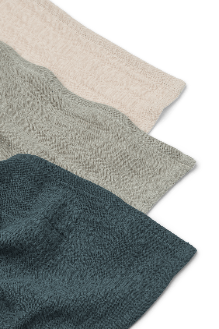 Lewis Musselin-Tuch 3-teilig 65x65 cm, Dove blue mix Liewood