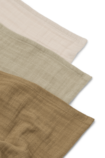 Lewis Musselin-Tuch 3-teilig 65x65 cm - Sandy mix - Liewood