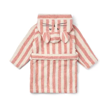 Lily Bademantel coral blush creme de la creme stripe - 7–8 Jahre - Liewood