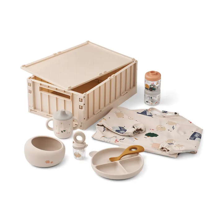 Meera Baby Mealtime Servierset - Farmlife-Sandy - Liewood