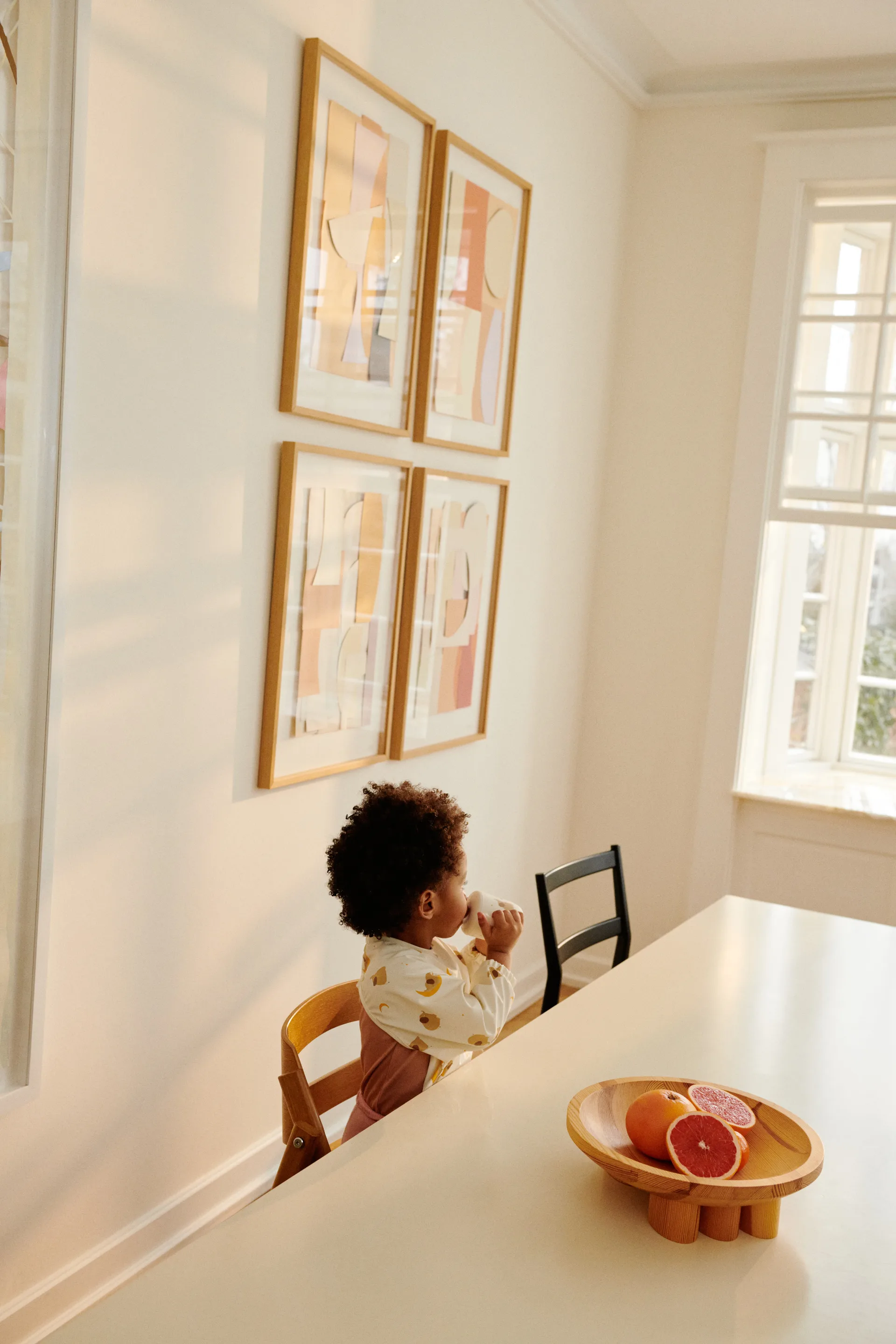 Merle Lätzchen mit Ärmel, Elephant-Creme de la creme Liewood