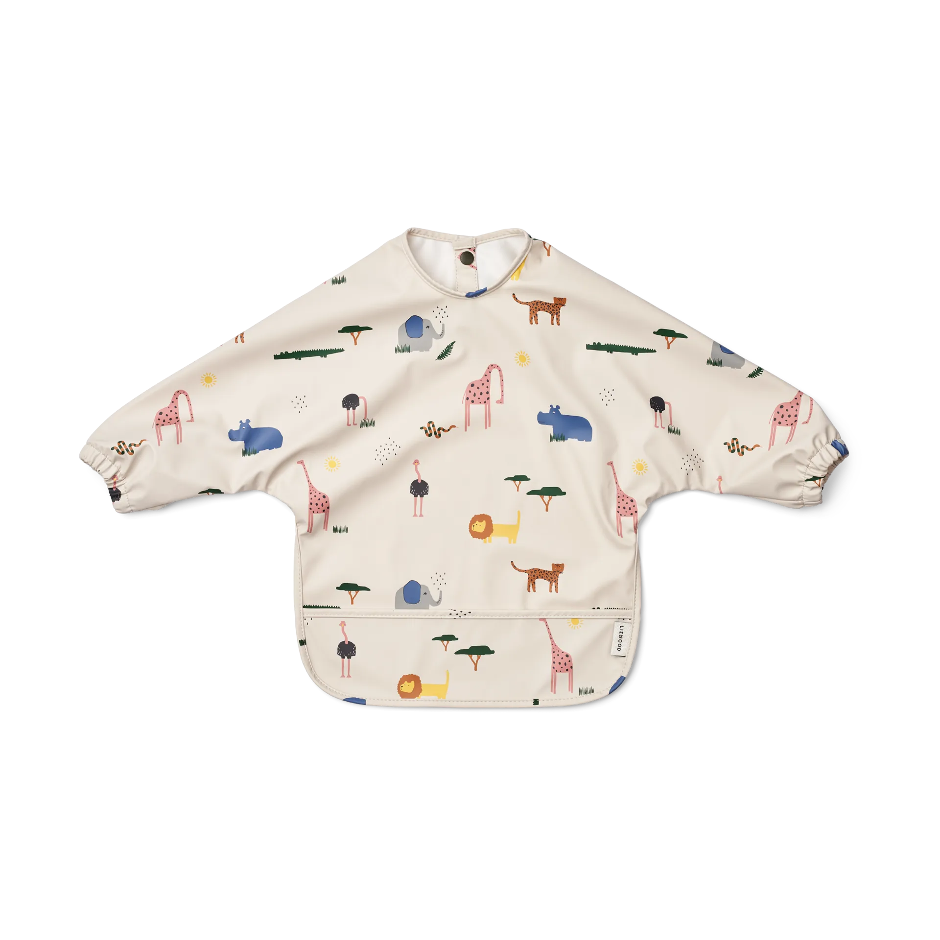 Merle Lätzchen mit Ärmel, Safari sandy mix Liewood