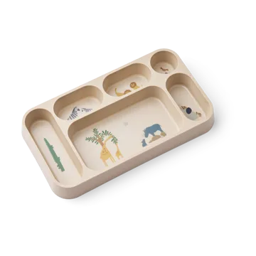 Mosu Teller mit 6 Fächern 17x30 cm - All together-Sandy - Liewood