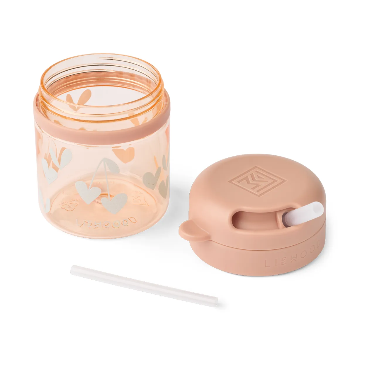 Pavia Becher mit Strohhalm 28 cl, Sweethearts-pale tuscany Liewood