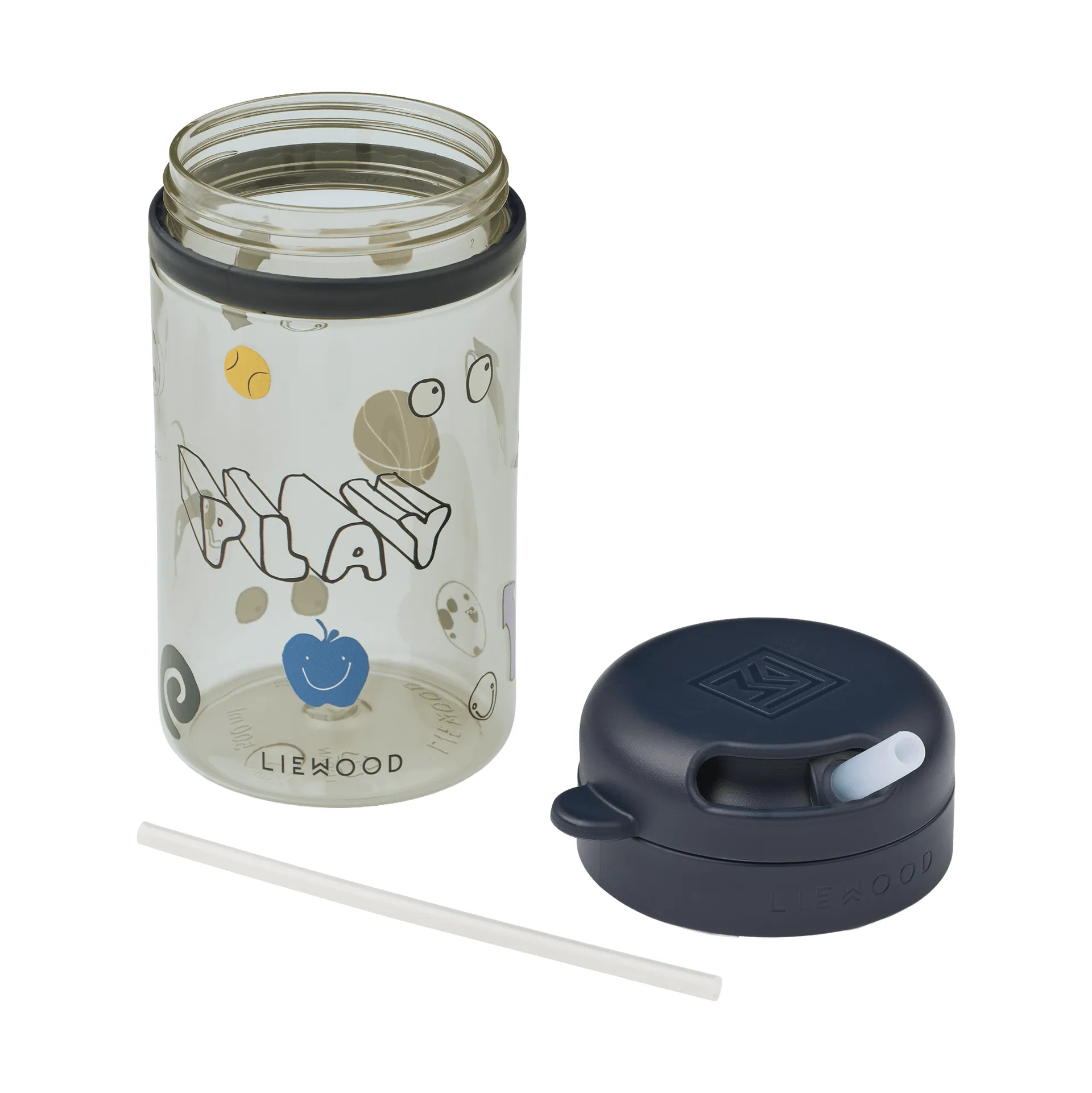 Pavia Becher mit Strohhalm, Play-dusty peppermint Liewood