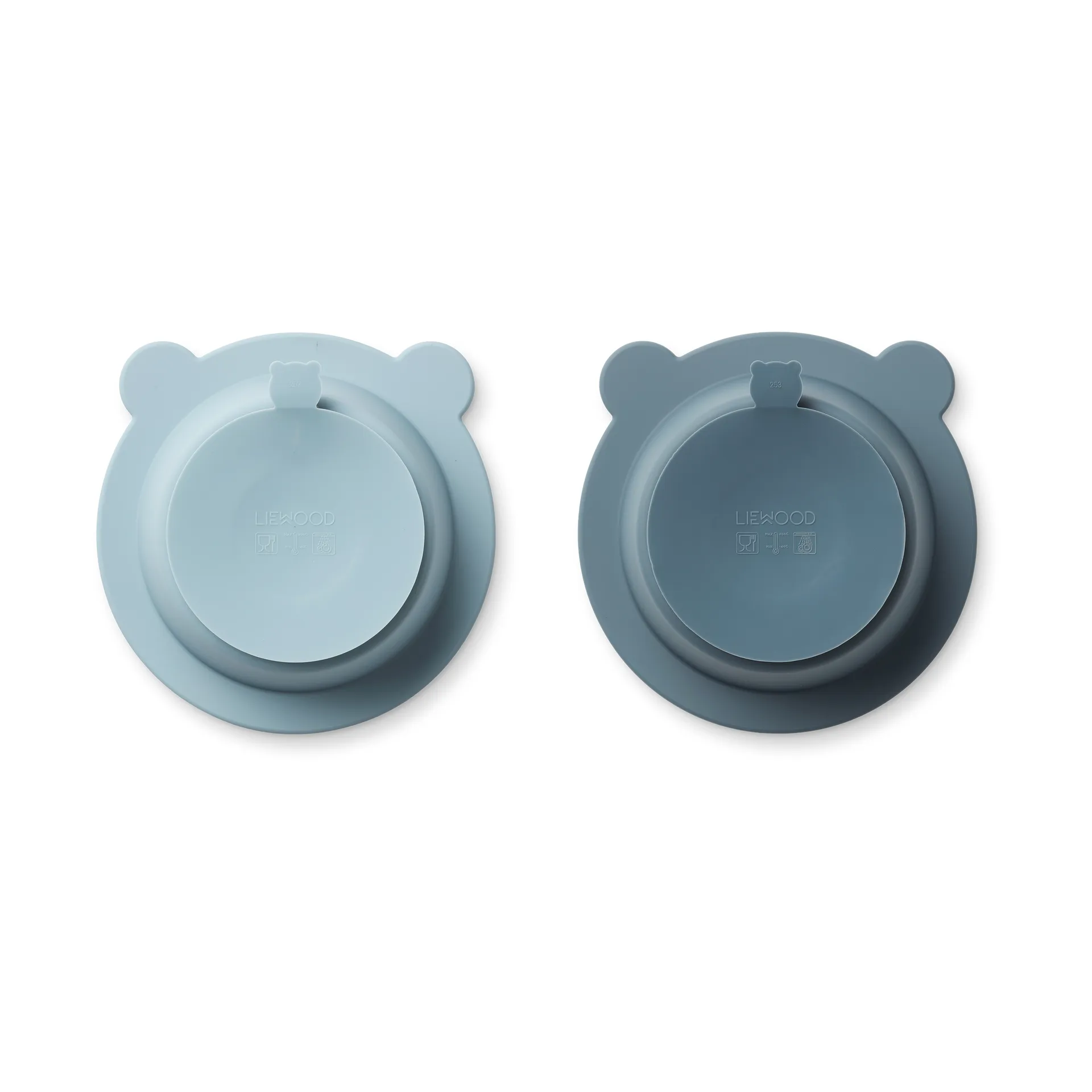 Peony Schale mit Saugnapf Ø16 cm 2-teilig, Sea blue-Whale blue Liewood