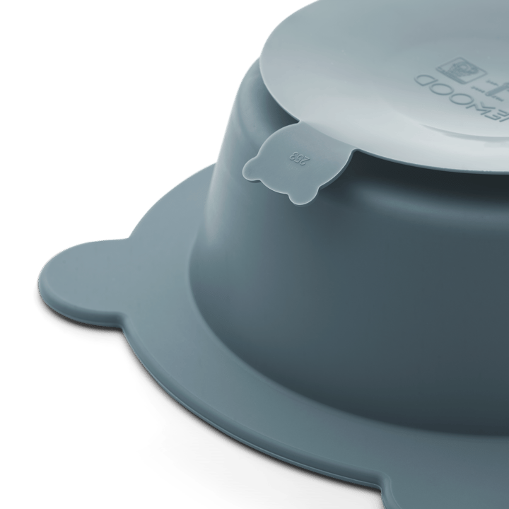 Peony Schale mit Saugnapf Ø16 cm 2-teilig, Sea blue-Whale blue Liewood