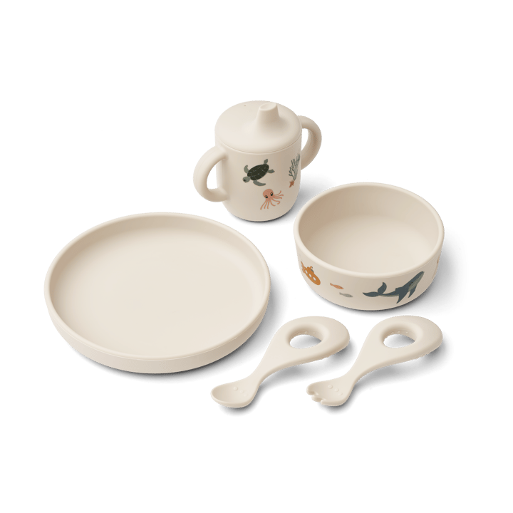 Ryle Geschirrset 5-teilig - Sea creature-Sandy - Liewood