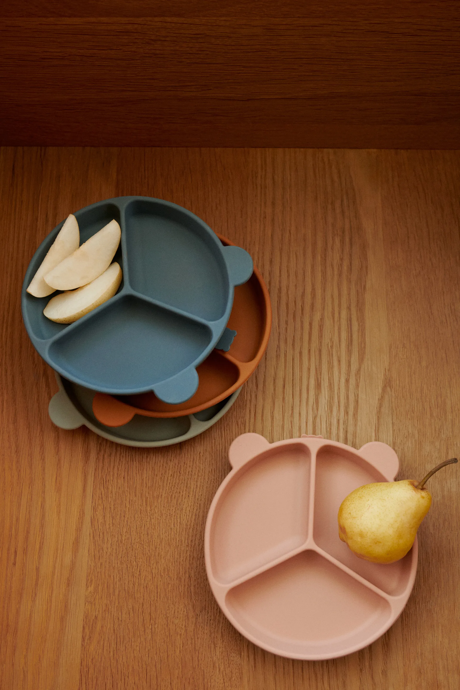 Stacy geteilter Kinderteller 2er-Pack, Mustard-tuscany rose mix Liewood