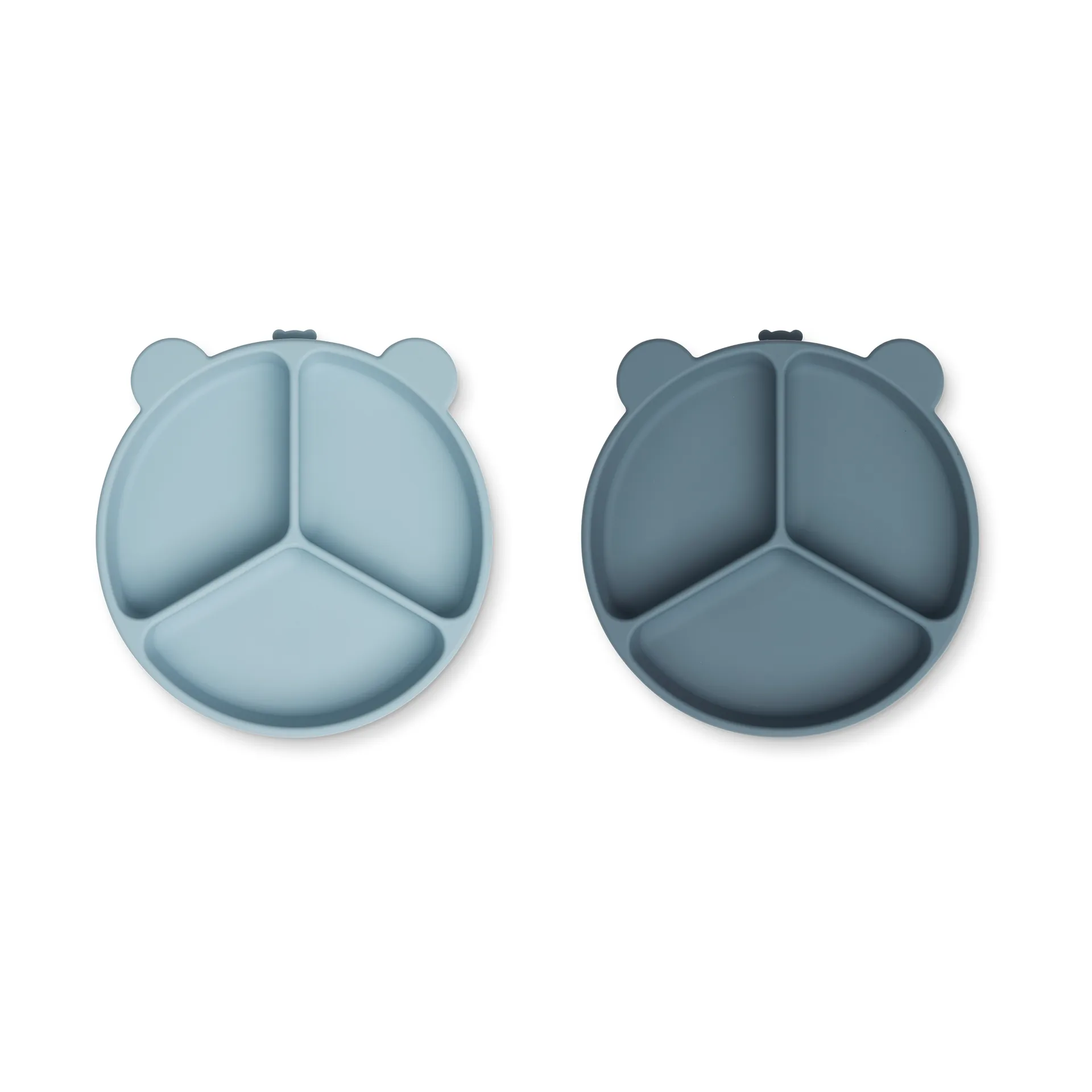 Stacy geteilter Kinderteller 2er-Pack, Sea blue-Whale blue Liewood
