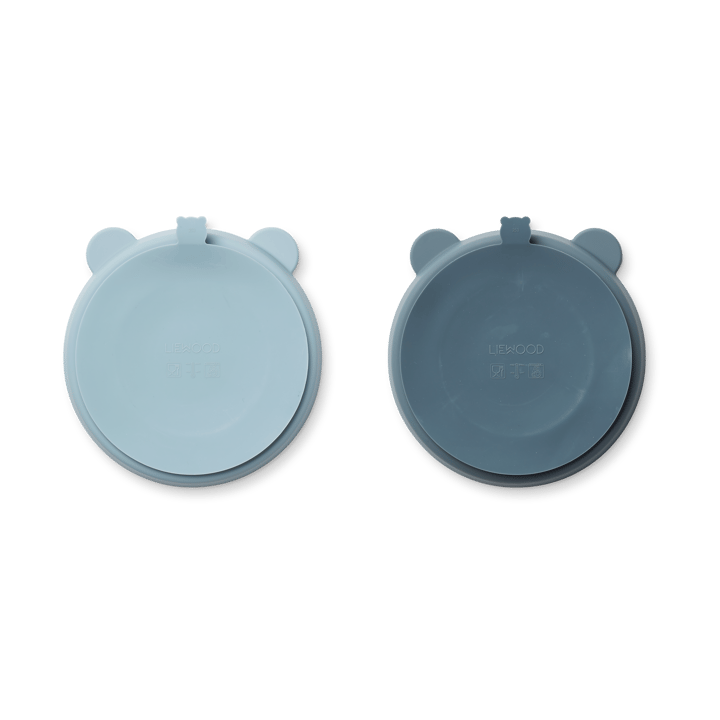 Stacy geteilter Kinderteller 2er-Pack, Sea blue-Whale blue Liewood
