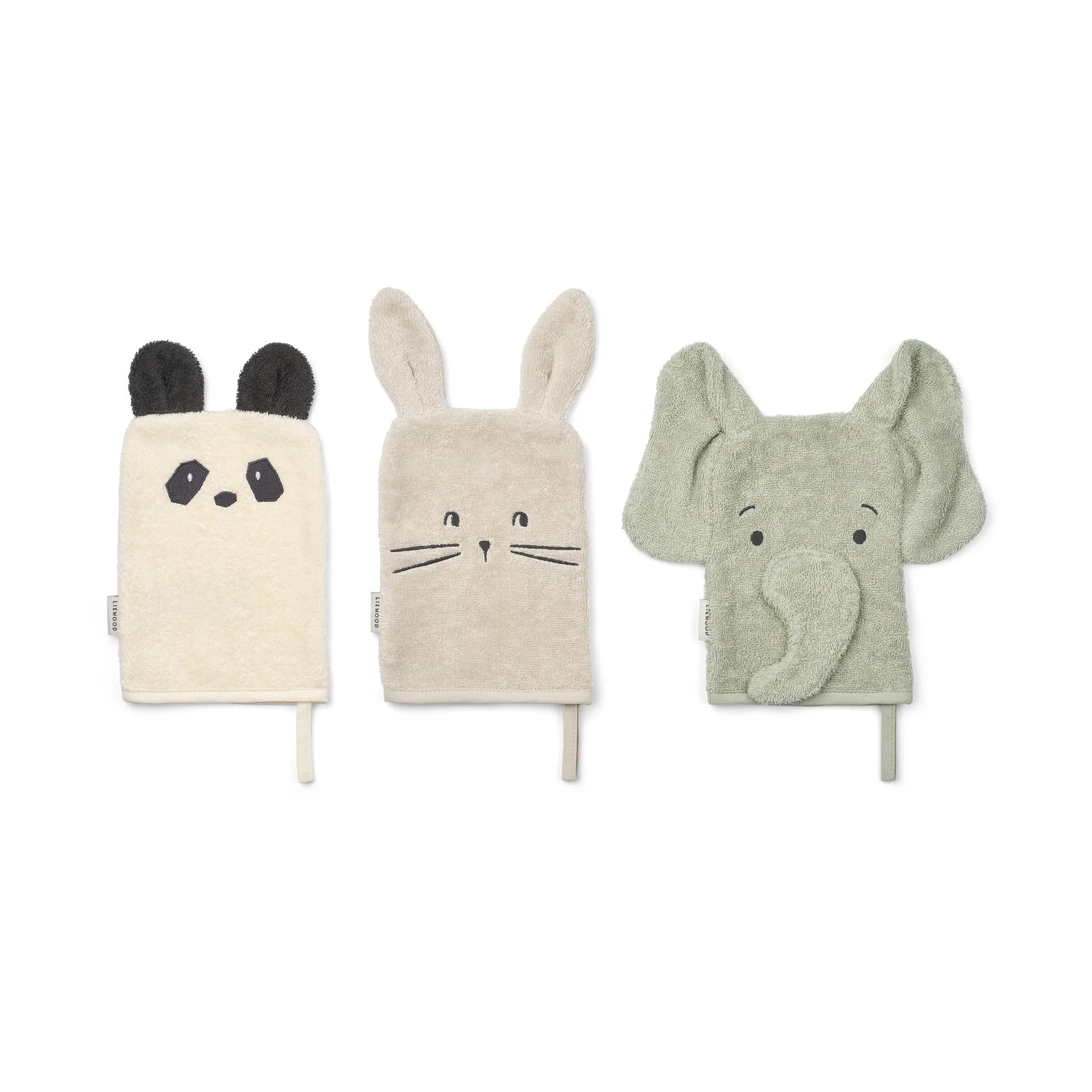 Sylvester Waschlappen 3-teilig, Dove blue mix Liewood