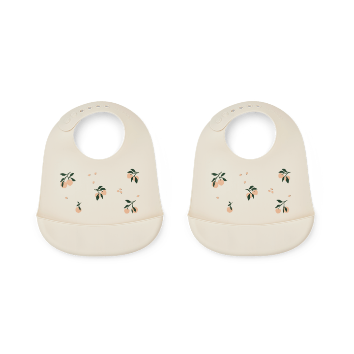 Tilda Lätzchen Silikon 2er-Pack - Peach-Sea shell mix - Liewood