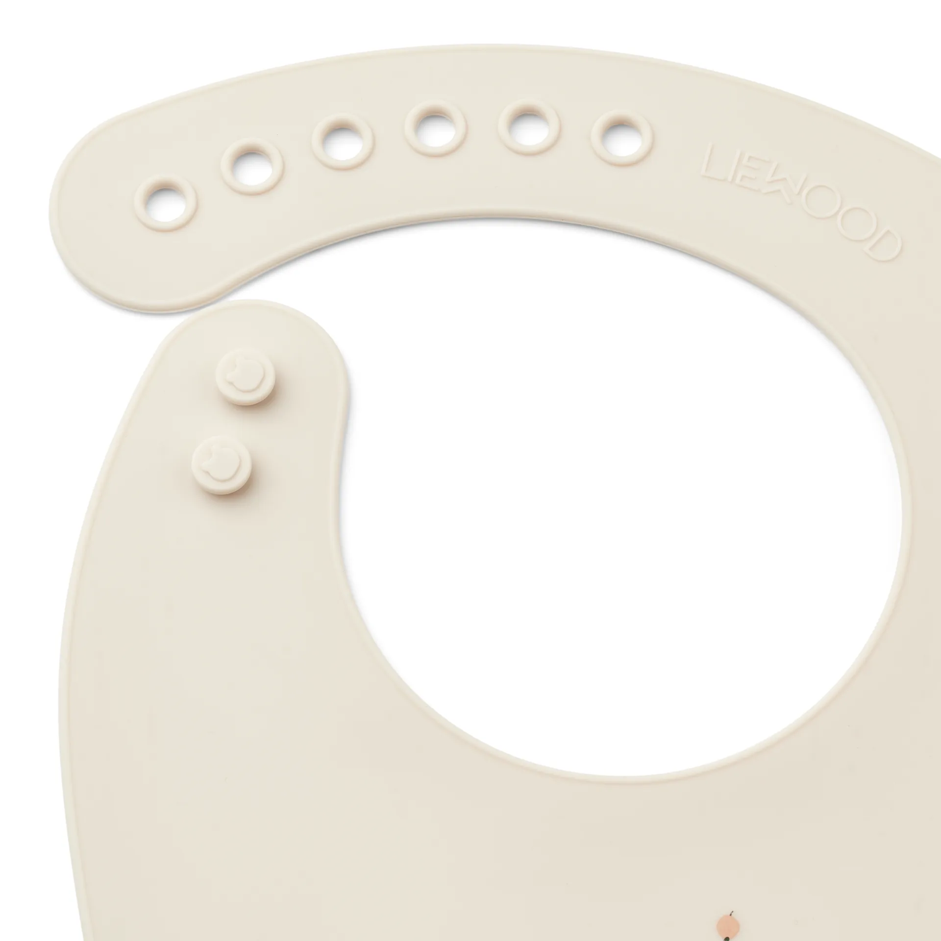 Tilda Lätzchen Silikon 2er-Pack, Peach-Sea shell mix Liewood